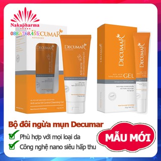 ✅ [MẪU MỚI] Bộ đôi chăm sóc da Decumar Advanced - Ngừa mun, dưỡng ẩm, nhanh liền sẹo xóa vết thâm nám Dercumar | Dercuma