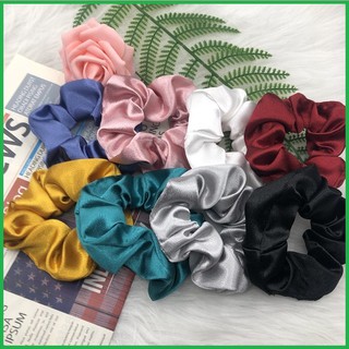 Scrunchies hoa cúc dây buộc tóc phụ kiện thời trang basic