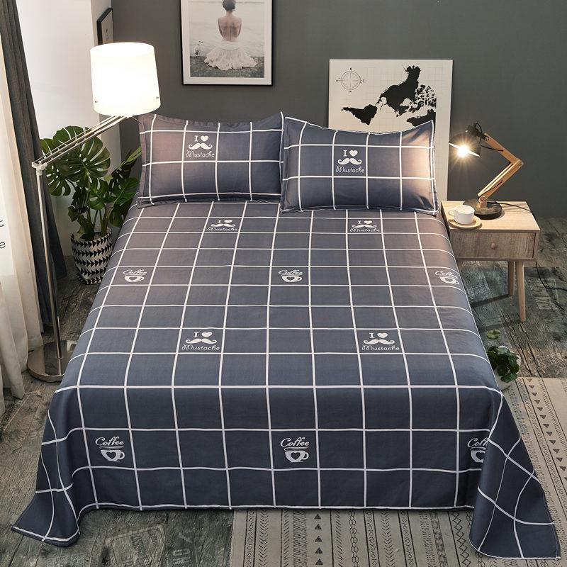 Ga giường 1m6 1m8 caro vương miện sang chảnh cho phòng ngủ của bạn