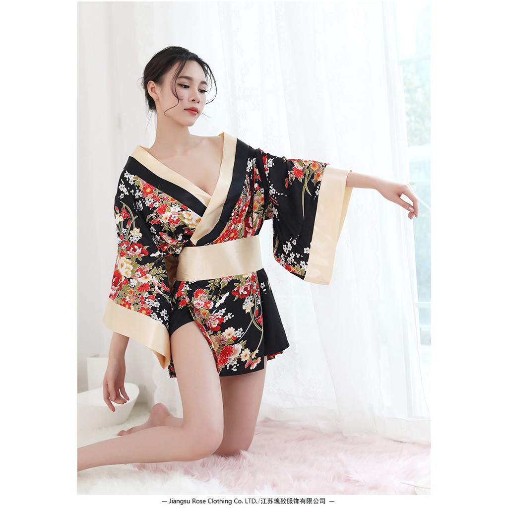 COSPLAY SEXY DESIGN KIMINO NHẬT BẢN 2 MÀU ĐỎ/ĐEN GỢI CẢM (VÁY NGỦ) | BigBuy360 - bigbuy360.vn