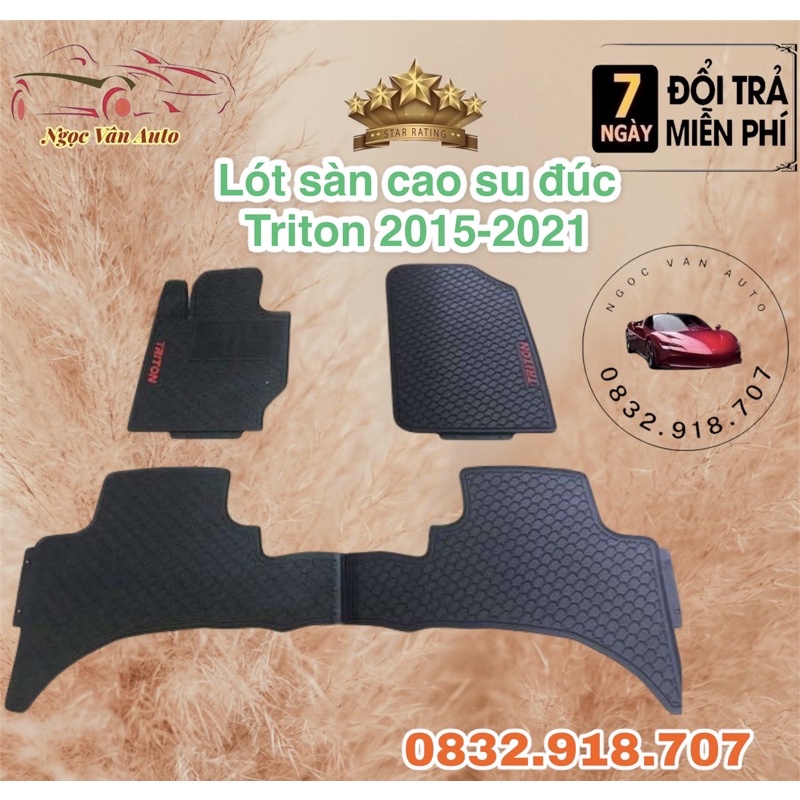 Lót sàn cao su đúc Triton 2015 - 2021 Hàng cao cấp không mùi