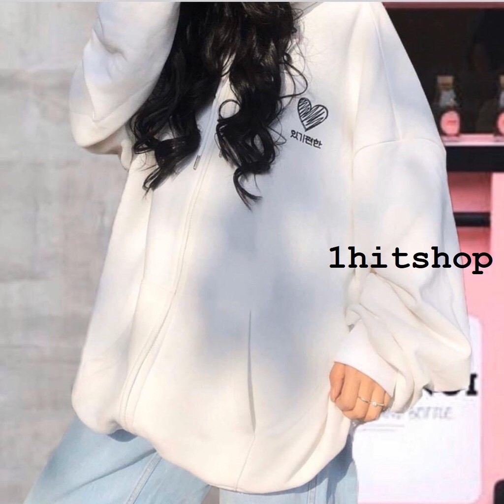 Áo Khoác nỉ Hoodie TRÁI TIM HEART Unisex chữ thêu cá tính có up hình thật trong mục bảng màu