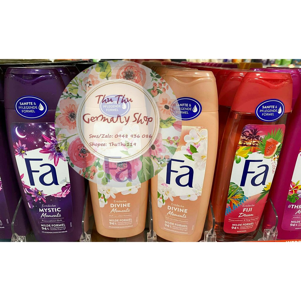 Sữa tắm Fa mềm mịn 250ml nội địa Đức