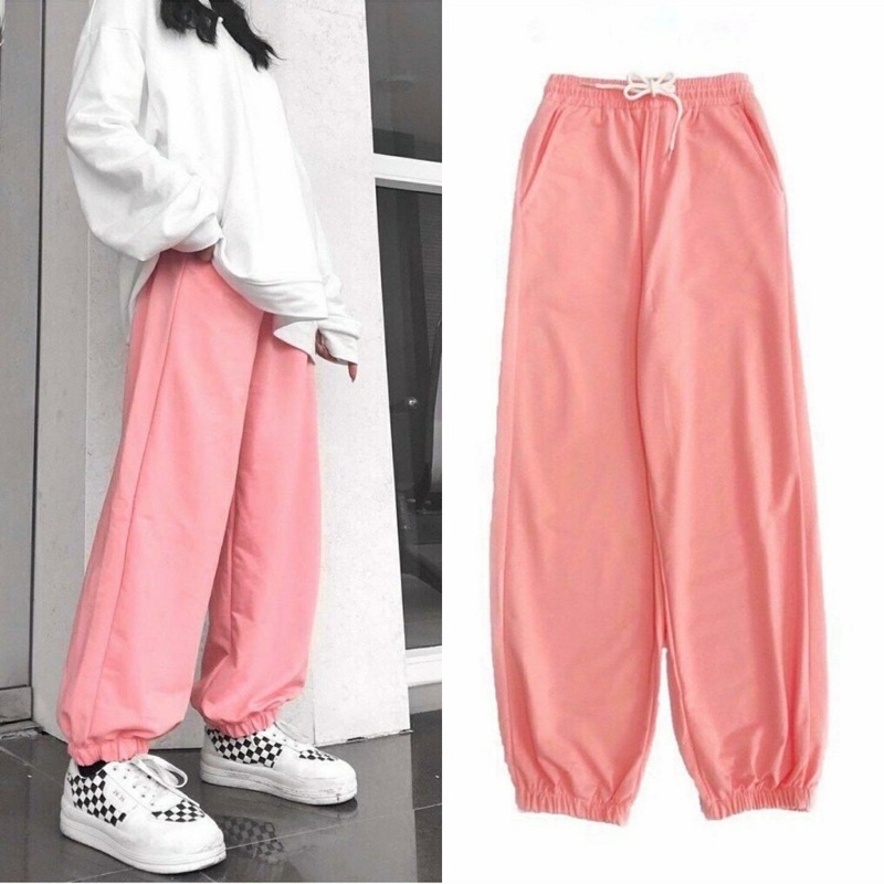 Quần Jogger Jem Closet Nữ Dài Ống Rộng Có Bo Simple Ulzzang