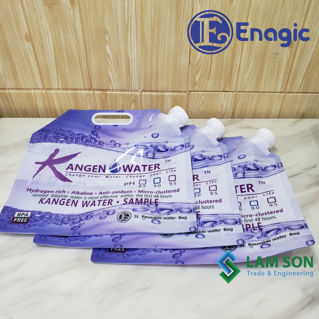 Túi đựng nước 5L Kangen-Enagic Chuyên dụng đựng nước ion kiềm pH 8.5-9.5
