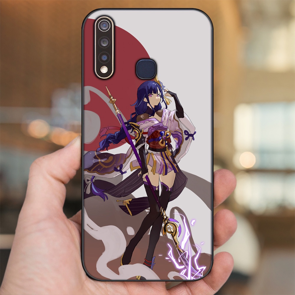 Ốp lưng Vivo Y19 viền đen in hình Raiden Shogun Genshin Impact