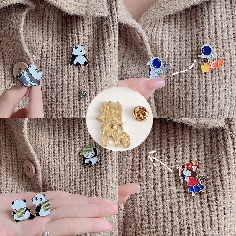 Pin cài áo, balo kim loại