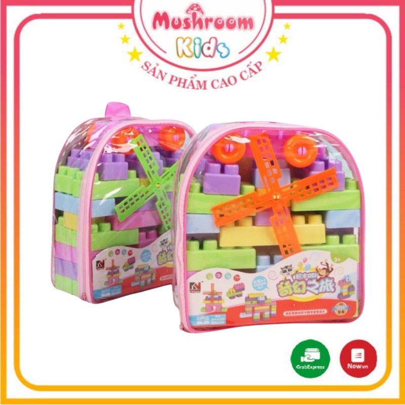 Đồ Chơi Balo Lắp Ghép Lego Xếp Hình Cối Xay Gió Dành Cho Bé