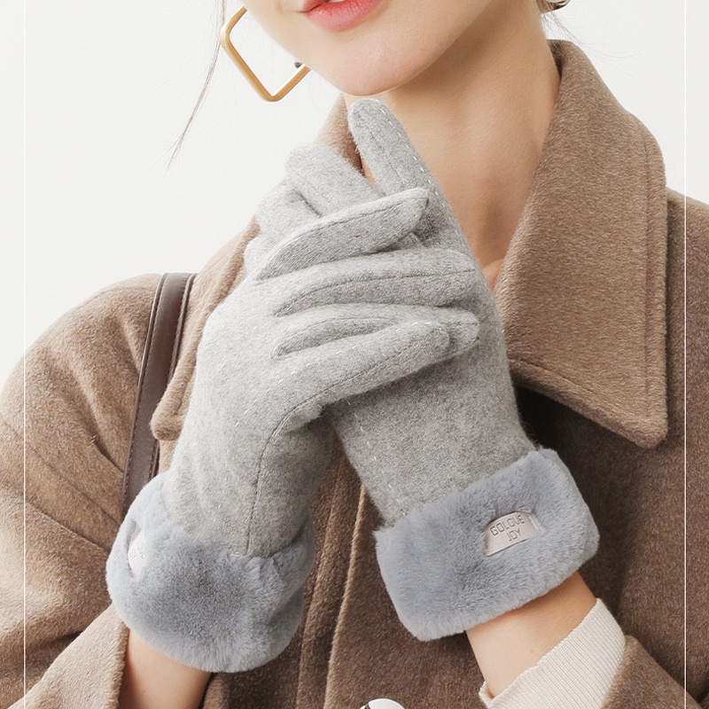 Găng tay len cảm ứng cashmere nữ cao cấp Golovejoy DY35
