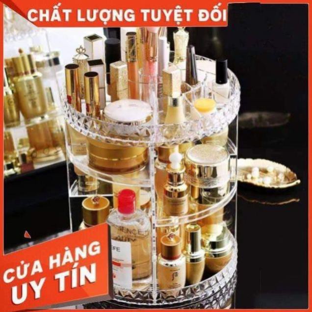 KỆ MỸ PHẨM TRỤ XOAY 360 ĐỘ [KỆ MICA][ HÀNG LOẠI 1 ]