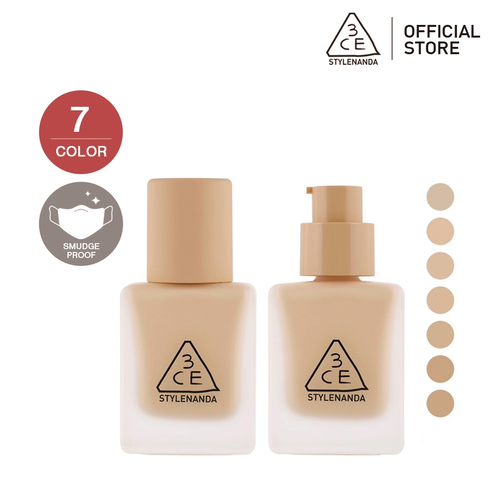 Kem Nền 3Ce Lì Mịn Như Nhung 3Ce Velvet Fit Foundation 30G | Official Store Face Make Up Cosmetic