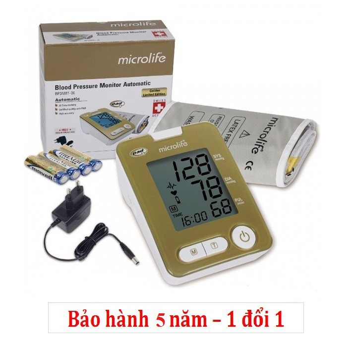 Máy đo huyết áp bắp tay Microlife BP3NM1-3E kèm bộ đổi nguồn