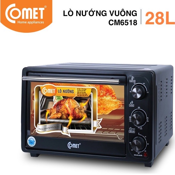 [Mã ELHADEV giảm 4% đơn 300K] Lò nướng điện đa năng 28L Comet CM6518