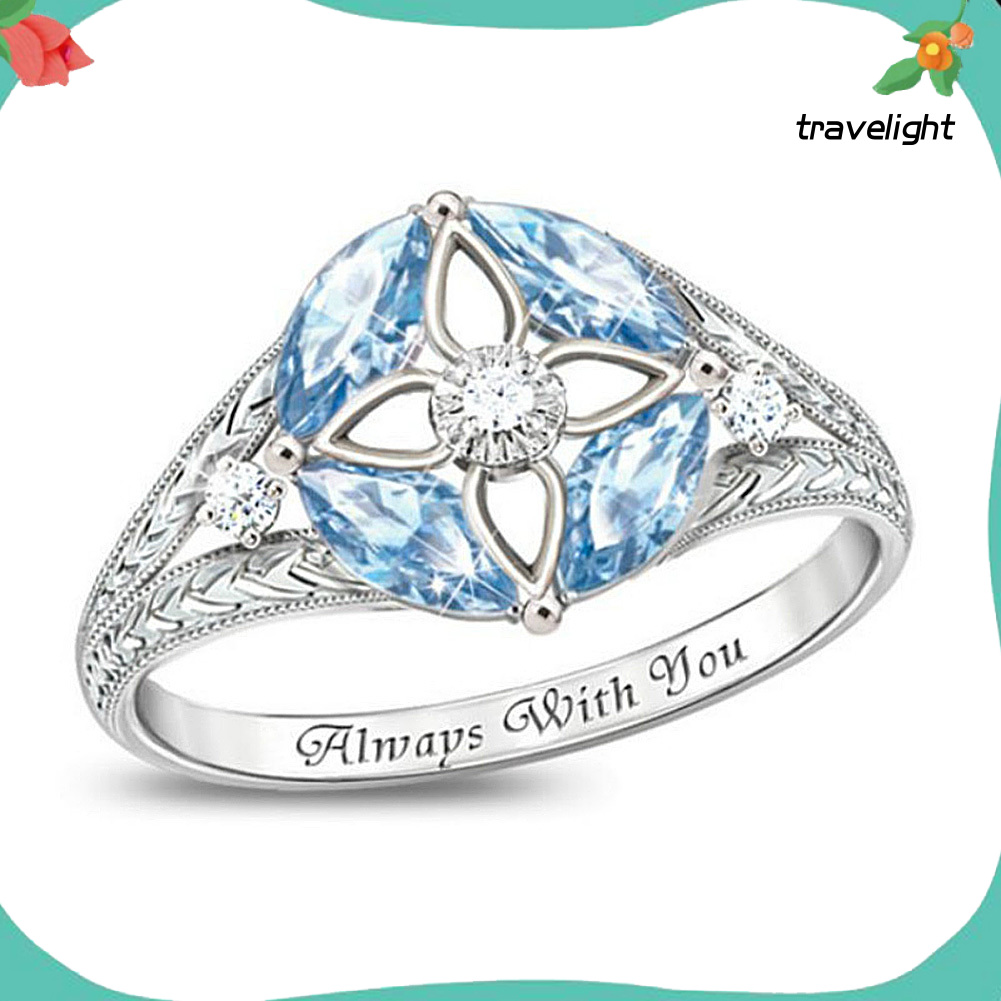 Nhẫn Cưới Đính Đá Sapphire Giả 1 K