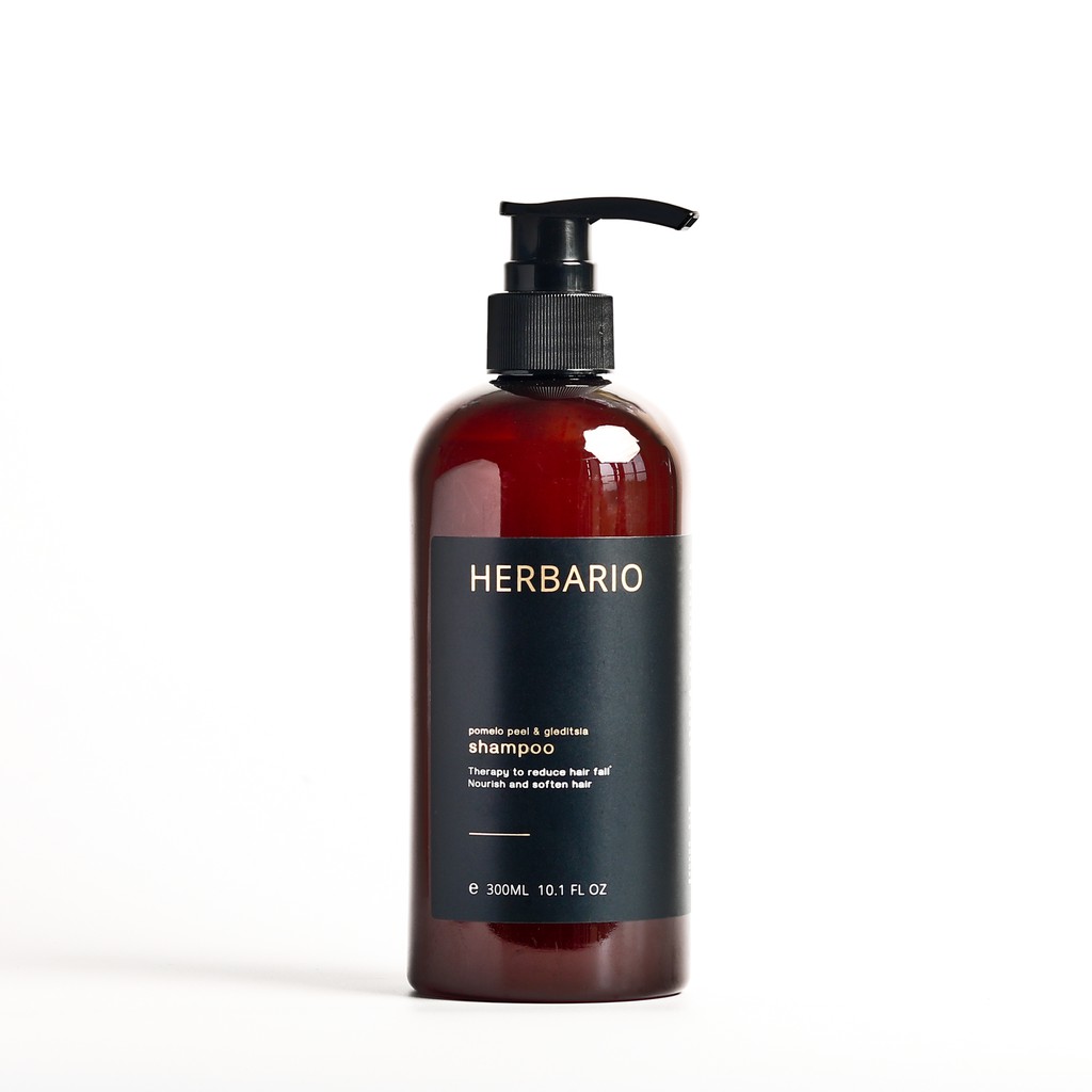 Dầu gội vỏ bưởi và bồ kết HERBARIO 300ml giảm rụng tóc, phục hồi tóc