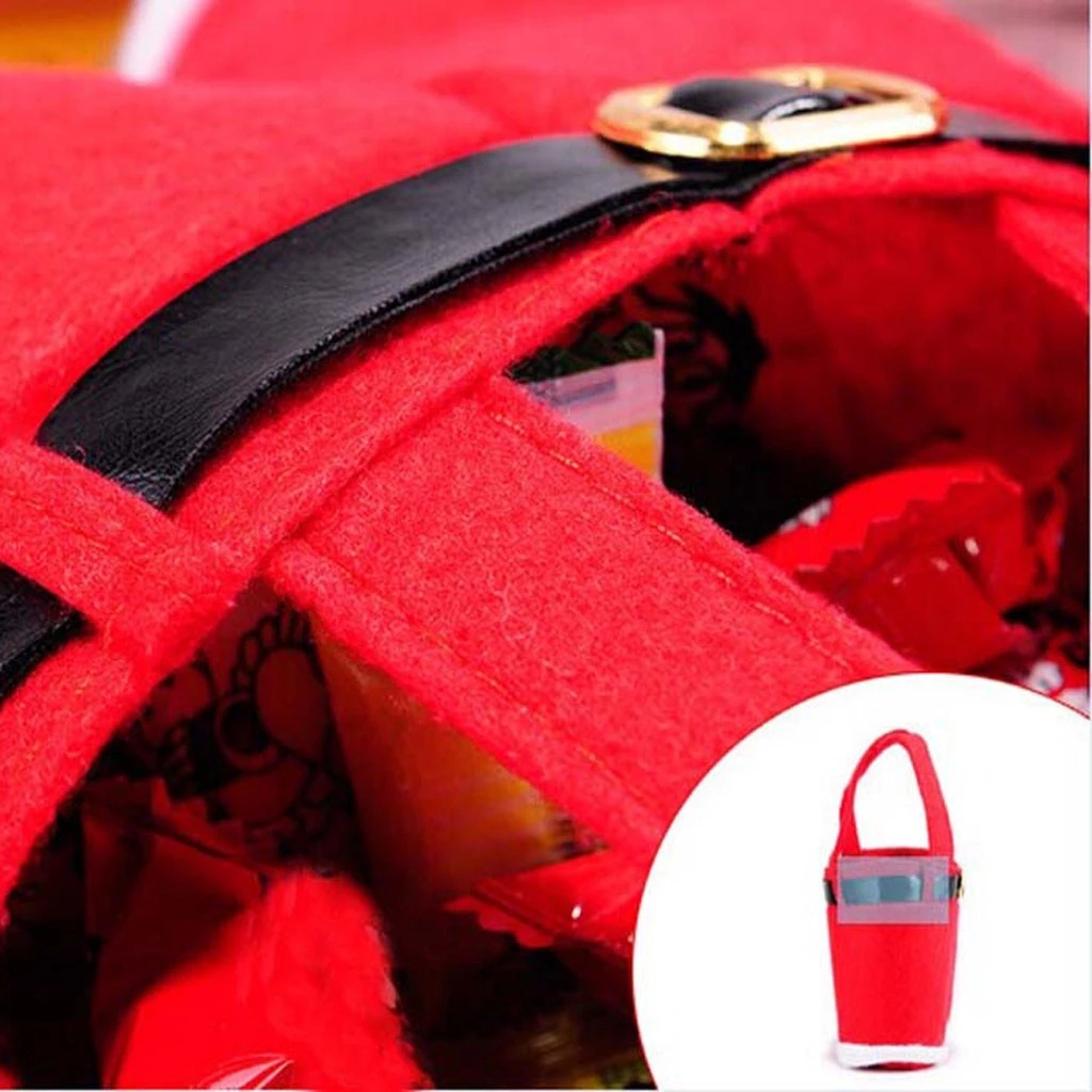 1 Túi Đựng Kẹo Hình Chiếc Quần Ông Già Noel Dùng Trang Trí Giáng Sinh