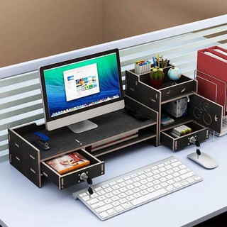 Màn hình máy tính tăng giá đỡ đế Bàn Phím Ngăn kéo lưu trữ Tổ chức kệ