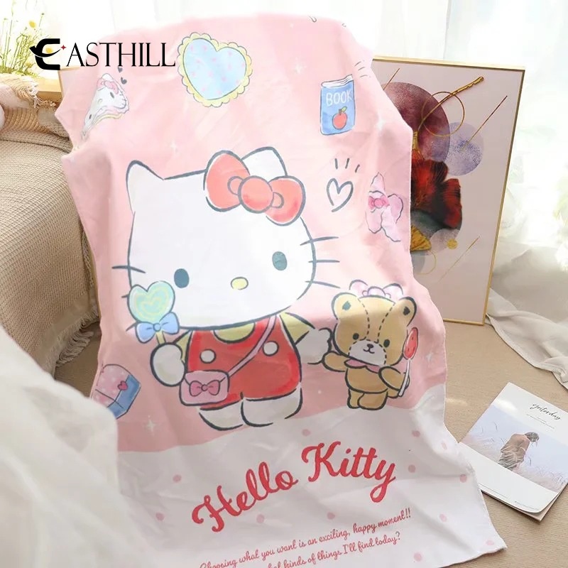 Khăn Tắm 70CM * 140CM Mau Khô Họa Tiết Anime Kuromi Melody Cinnamoroll Dễ Thương Cho Trẻ Em Và Người Lớn