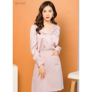 Chân váy 2 túi đắp GUMAC CV07957_HONG