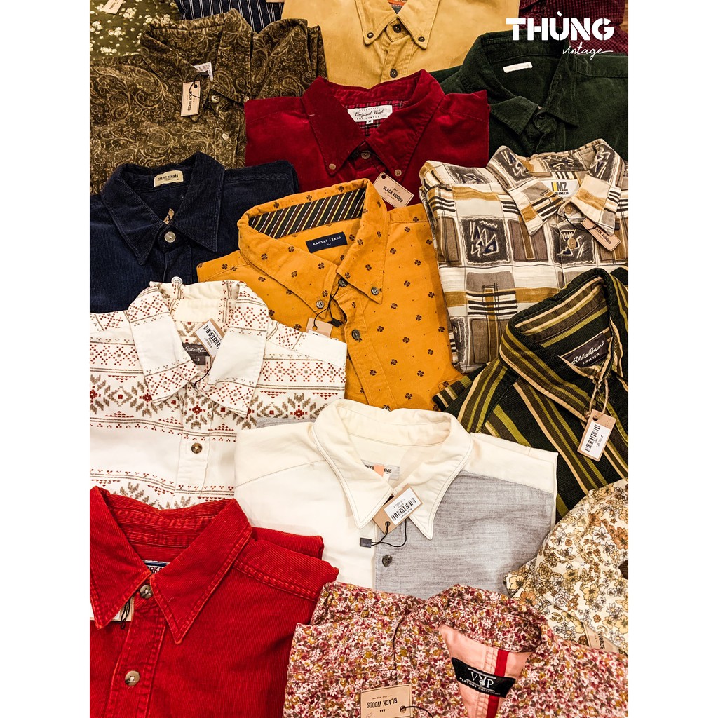 Áo sơ mi nhung tăm unisex | BigBuy360 - bigbuy360.vn