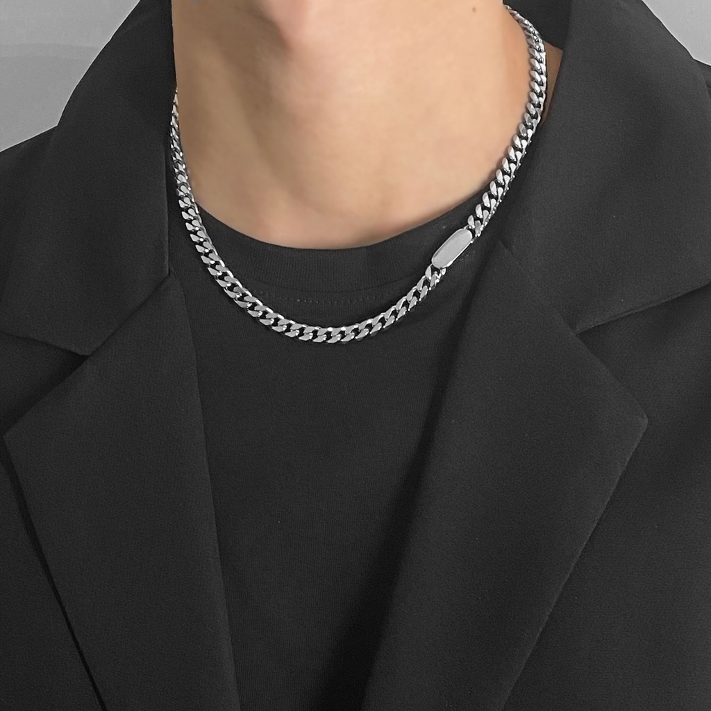 Vòng cổ dây chuyền màu bạc nam nữ unisex Loki Accessories Titan đẹp phụ kiện thời trang - Vòng Cổ Boty