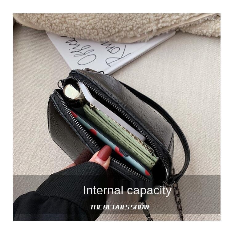 Túi đeo chéo dây kim loại thời trang tinh tế cho nữ