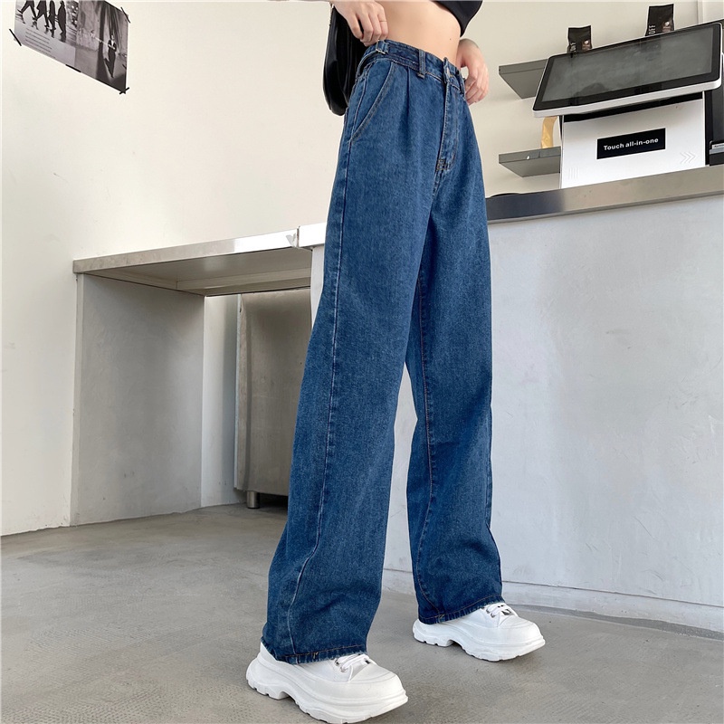 Quần jean IELGY mỏng phong cách Hàn Quốc cổ điển đa năng dành cho nữ