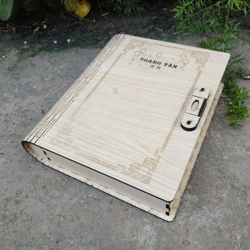 Hộp Gỗ Hình Quyển Sách - Book box - khắc tên theo yêu cầu
