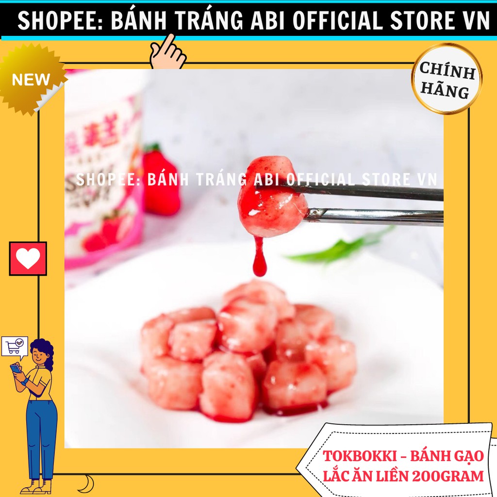 BÁNH GẠO TOKBOKKI LẮC SHAKE OFF MIX 3 VỊ ĂN LIỀNCỐC 140g