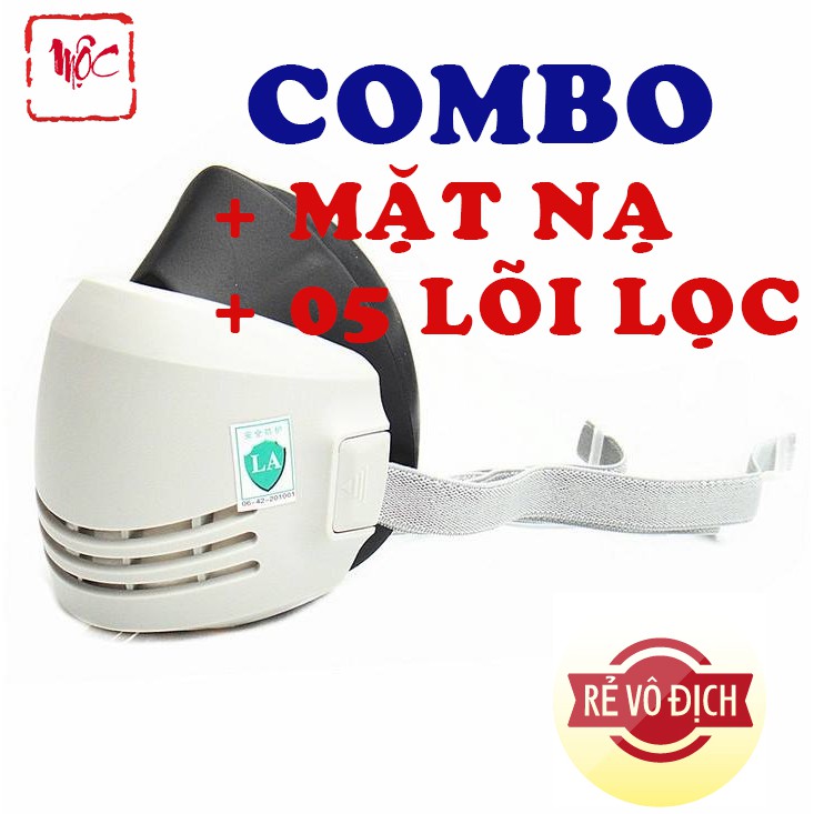 COMBO Mặt nạ phòng độc STRONG NHẬT BẢN + 05 LÕI lọc dự phòng