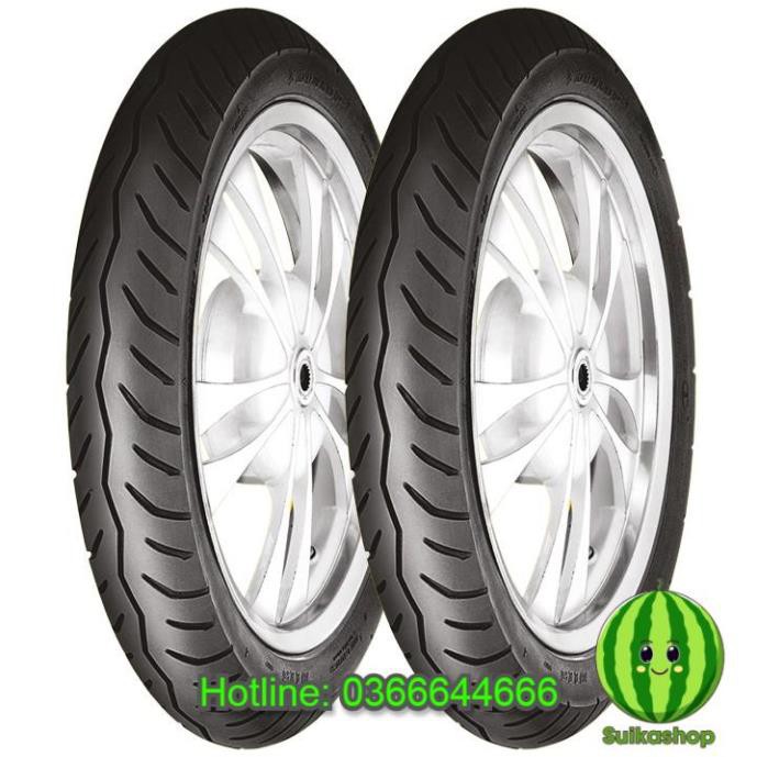 HN-Thay cặp lốp (vỏ) trước 80/90-14 TL + sau 90/90-14 TL Dunlop D115 chính hãng cho xe tay ga Honda AirBlade combo 2 lốp