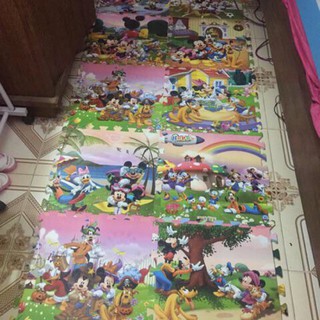 BỘ 4 TẤM THẢM XỐP HÌNH PIKACHU ÂU LẠC 60x60x1cm