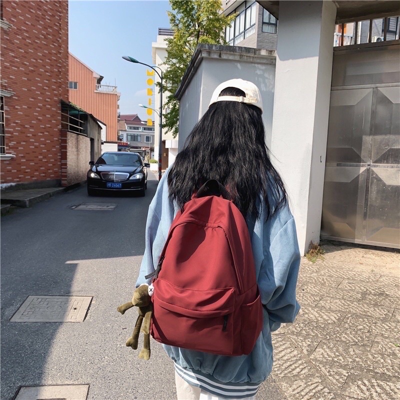 Balo Nam Nữ Thời Trang Hàn Quốc, Balo Ulzzang Basic Trơn cá tính