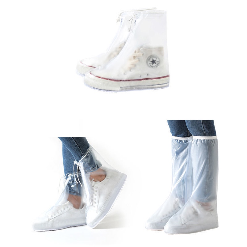 Vỏ bọc giày đi mưa dáng dài chống trượt không thấm nước có thể tái sử dụng tiện lợi