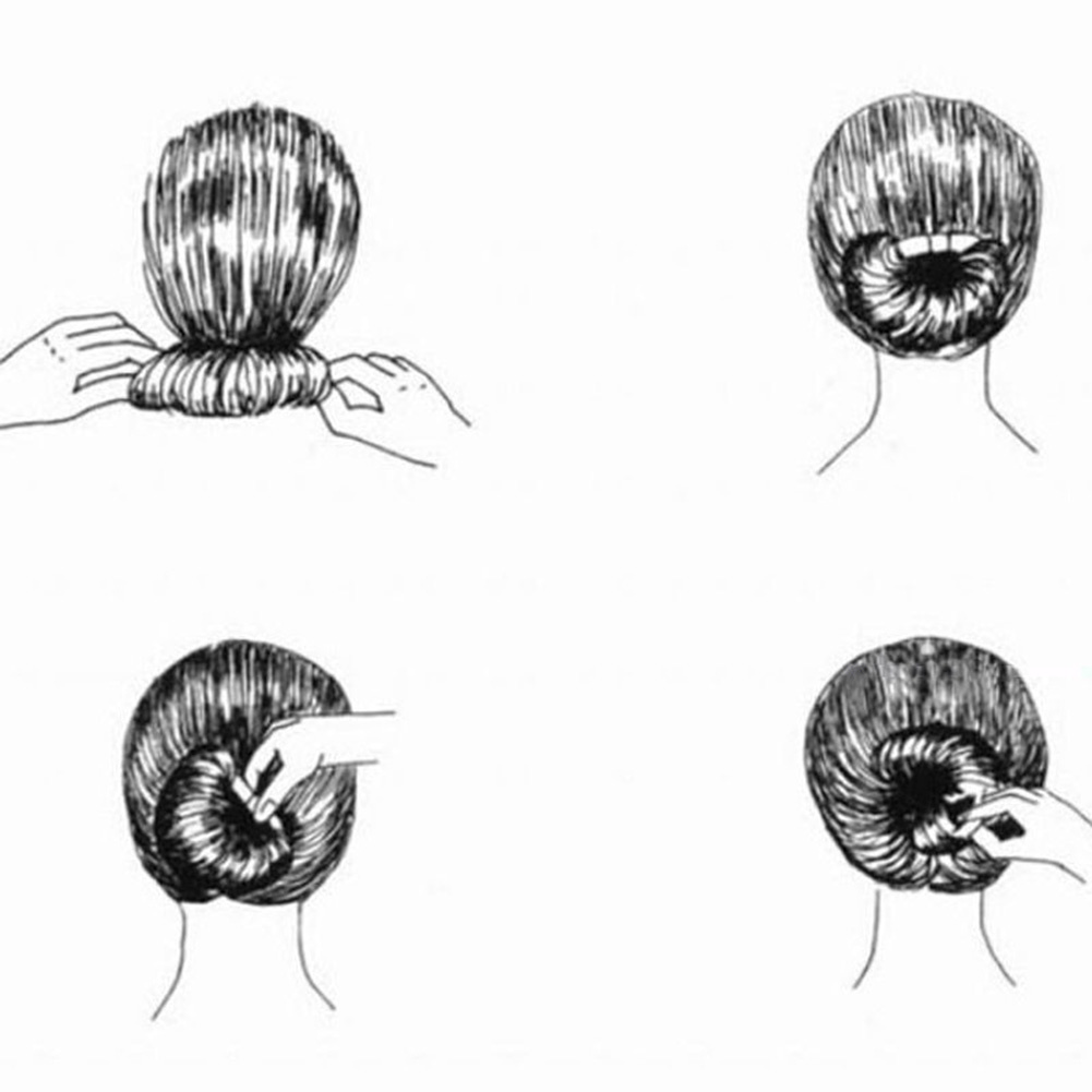 Bộ dụng cụ búi tạo kiểu tóc 4 món tiện lợi sáng tạo dành cho nữ