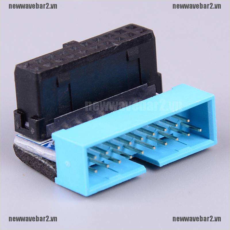 Set 2 Đầu Cắm Usb 3.0 19p 20p 90 Độ Chất Lượng Cao