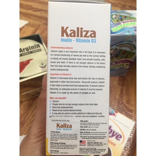 Kaliza bổ sung canxi và vitamin d3 cho cơ thể hop 30v