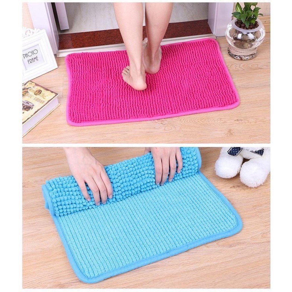 Thảm Chùi Chân San Hô  Đinh Siêu Thấm Nước,Chống Trơn Trượt Kích Thước 30cm x 50cm (Màu Ngẫu Nhiên)