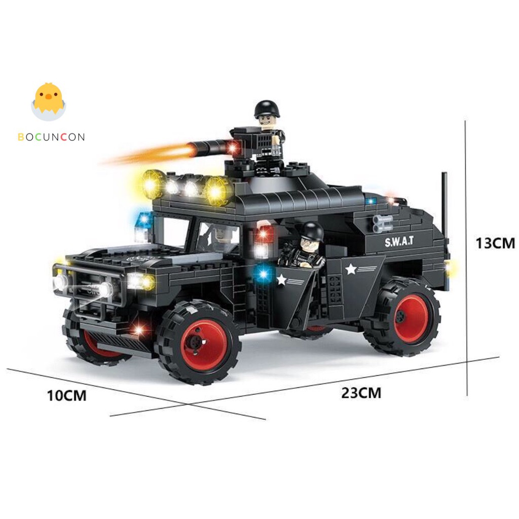 [NEW 2021] Lego Swat Cảnh Sát Đặc Nhiệm Tuần Tra 2 Trong 1