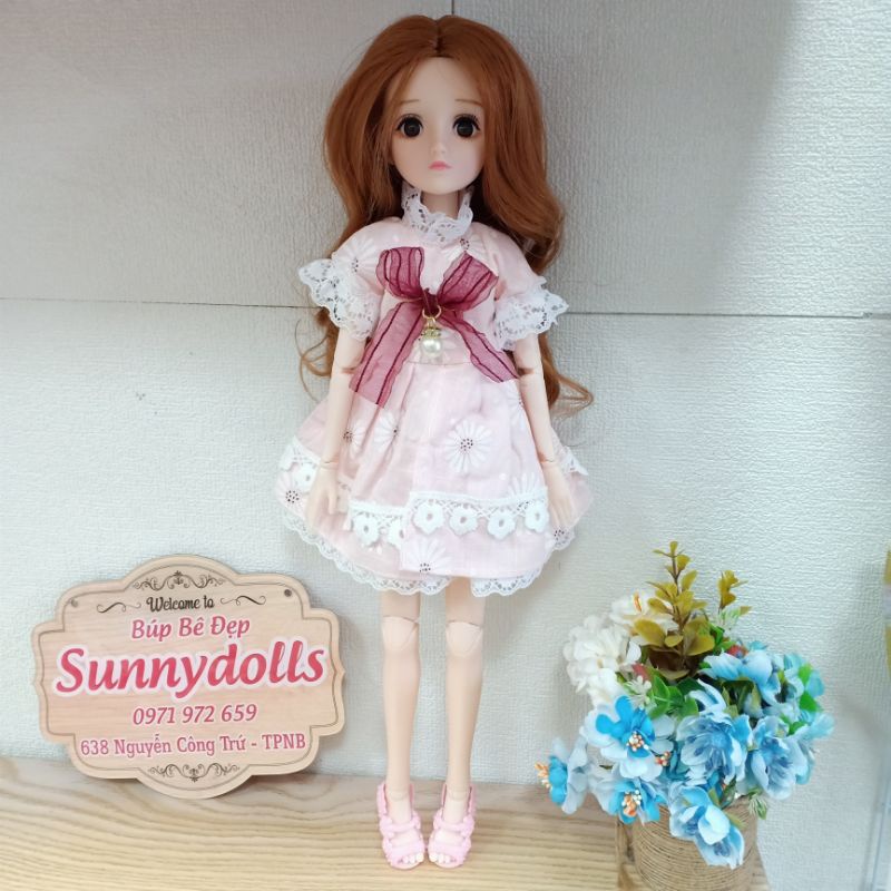 Búp Bê BJD 1/5 - 36cm 💖 Cơ Thể 21 Khớp Tóc Dài và Dày