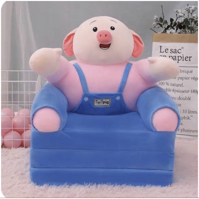 Ghế Sofa Giường - Ghế Lười Hình Bông Thú Đáng Yêu Cho Bé Ghế 3 Tầng 2 Trong 1 Vừa Nằm Vừa Ngồi Nhiều Hình Dễ Thương
