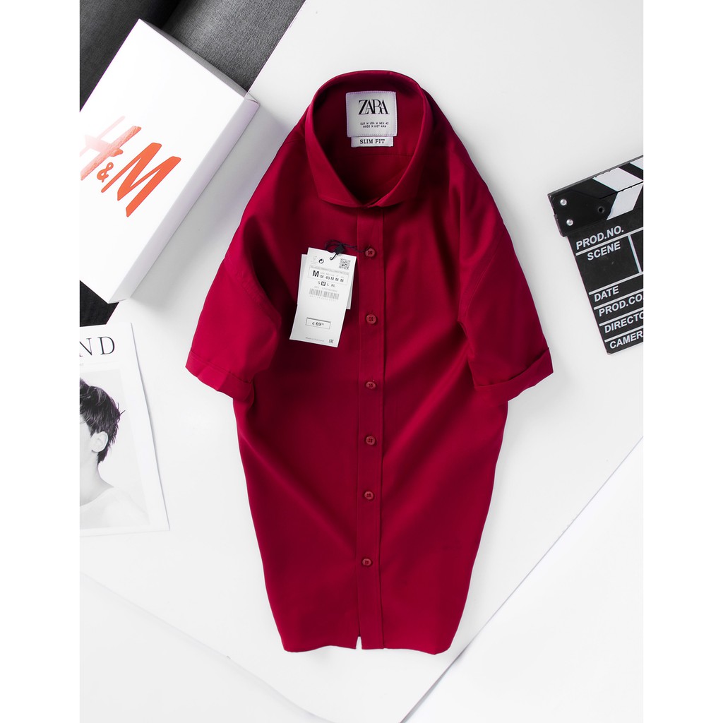 [FREESHIP][VIDEO SẢN PHẨM] Áo sơ mi trơn [ZARA][BAO ĐỔI TRẢ] ngắn tay | BigBuy360 - bigbuy360.vn