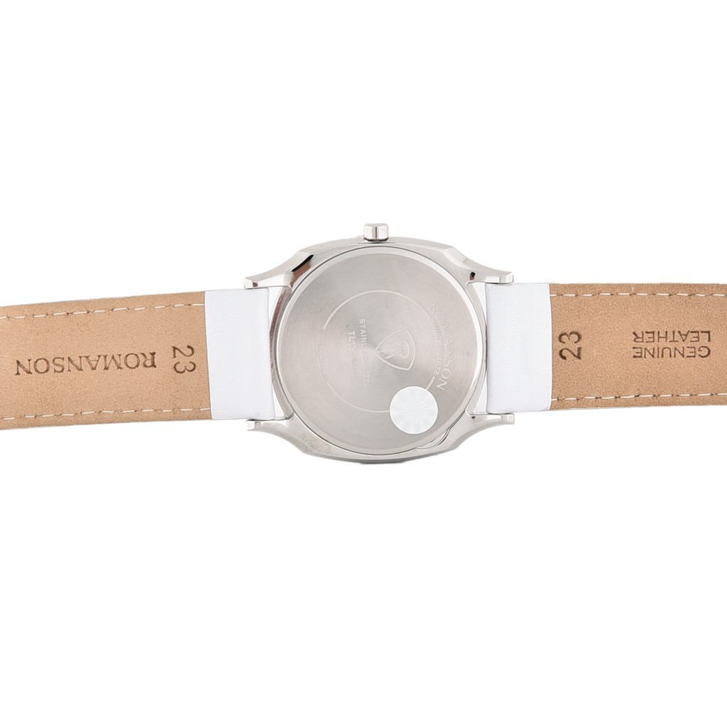 Đồng hồ Romanson Sport Men Watch TL1271MWWH nam dây da kim dạ quang mặt kính chống xước máy Thụy Sĩ cao cấp chính hãng