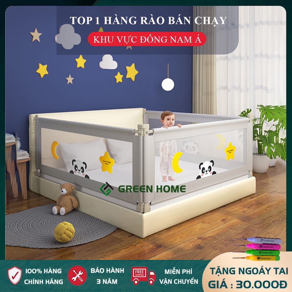 Bộ thanh chắn giường cho bé, bộ đệm cũi trẻ em, khung thép không gỉ bọc đệm - Bảo hành 12 tháng