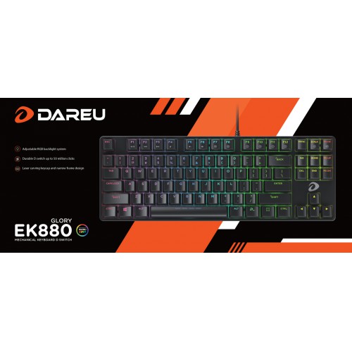 Bàn phím cơ Gaming DAREU EK880 RGB Chính Hãng | WebRaoVat - webraovat.net.vn