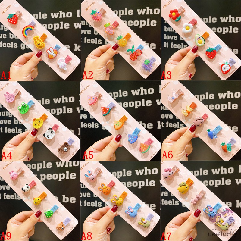 Set Kẹp Tóc Hoạt Hình Dễ Thương Cho Bé Gái