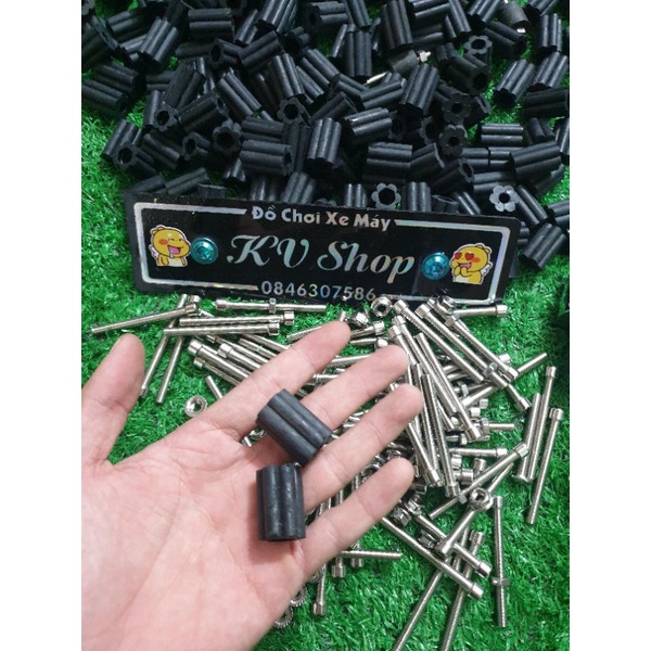 Cao su gù tay lái xe máy, gắn gù titan gr5, gù inox, gù nhôm ( giá 1 cặp )