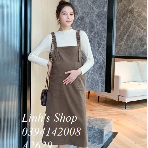 Váy Yếm Rời Mặc Ngoài Nhung Tăm Dày Dặn A2629