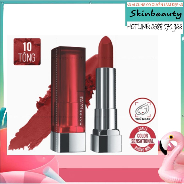 Son Lì Mịn Môi Dưỡng Môi Bền Màu Maybelline New York Color Sensational Creamy Matte 3.9g Hàng Chính Hãng