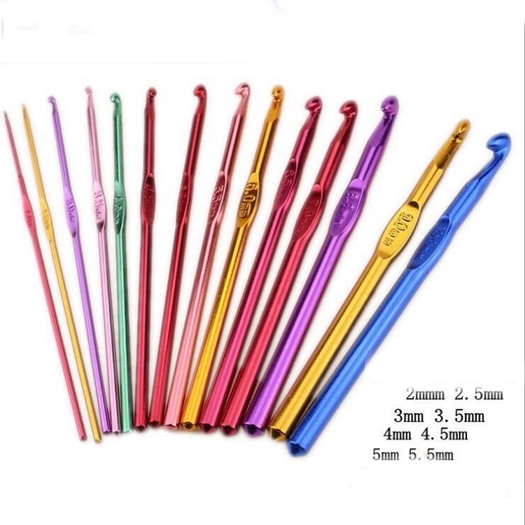 8 Chiếc 2-5.5mm Kim Móc Nhôm Nhiều Màu Sắc